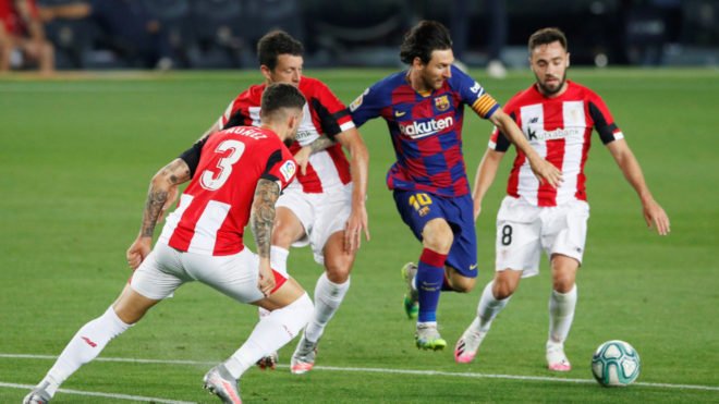 Barcelona venció al Athletic y es el único puntero de La Liga