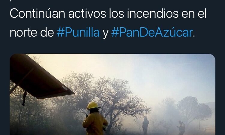 Cortan rutas y evacuán a vecinos del norte de Córdoba por fuertes incendios forestales