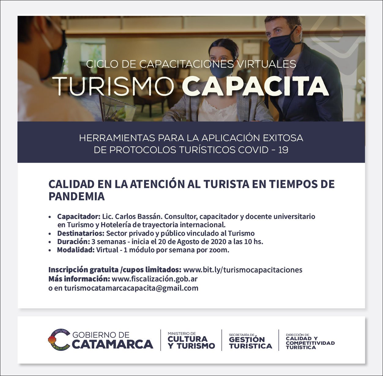 Curso de Calidad en Atención al Turista en tiempos de pandemia