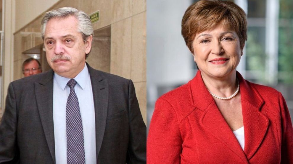 El presidente Alberto Fernández se reunió con Kristalina Georgieva, la titular del FMI