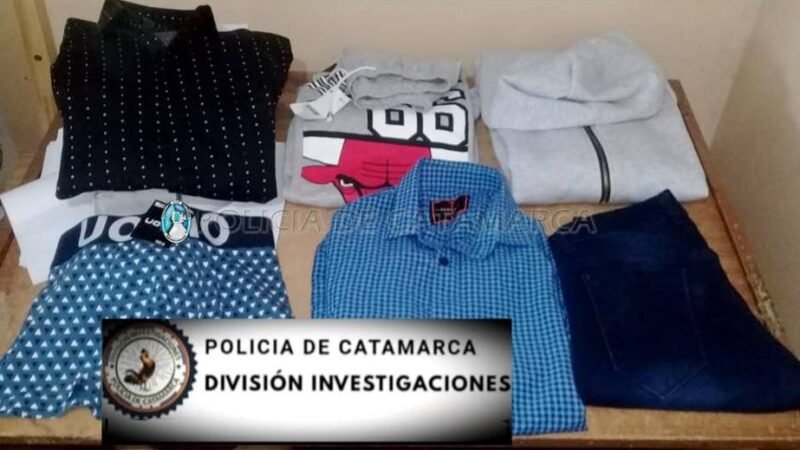 Recuperan prendas de vestir sustraídas en Valle Viejo