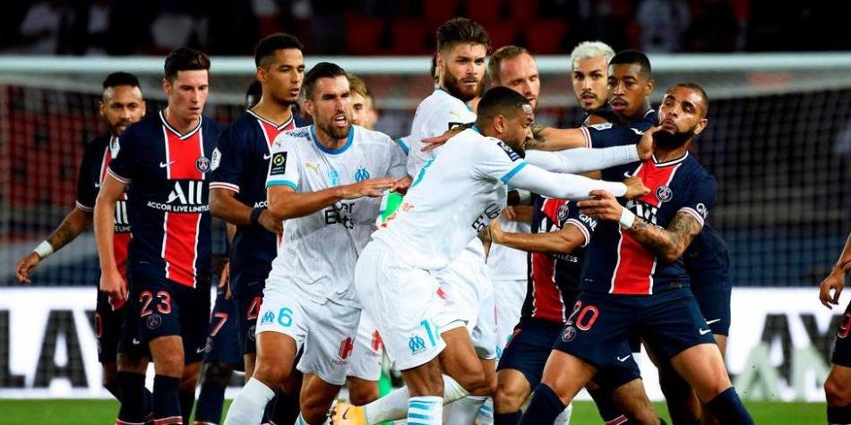 PSG – Marsella: Empujones, piñas y 5 expulsados