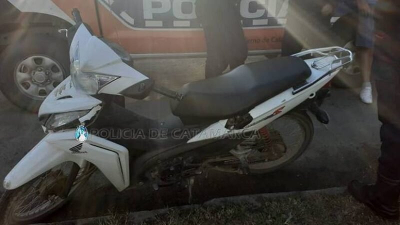 En Capayán secuestran una moto requerida por la Justicia y arrestan a un joven