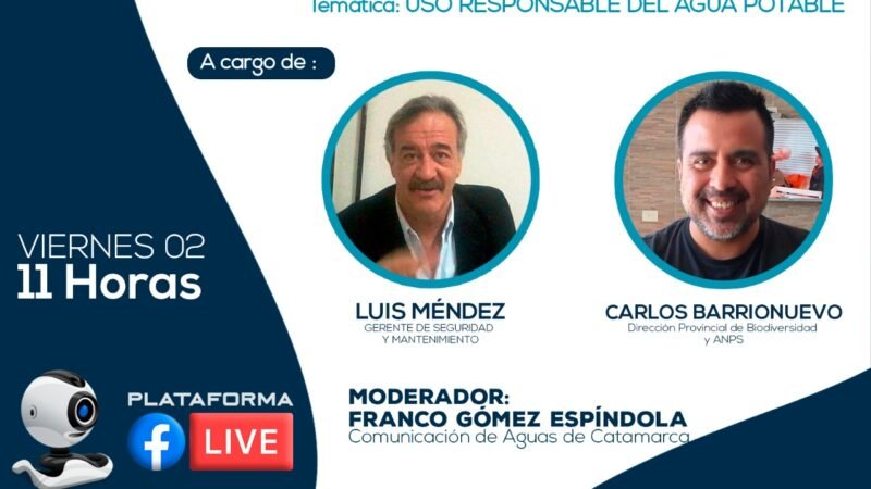 Continúan los ciclos de conversatorios “La gestión del agua potable”