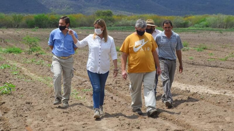 La intendenta Susana Zenteno junto a productores de Huaycama