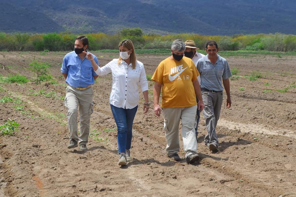 La intendenta Susana Zenteno junto a productores de Huaycama