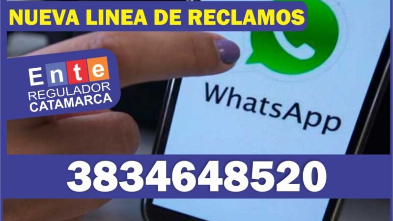El ENRE suma una línea de whatsapp para realizar reclamos