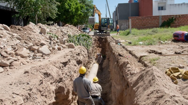 Colector Oeste II en un 80 % de avance de obra