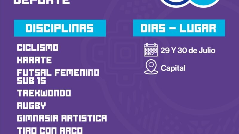 CONTINUA LA ETAPA PROVINCIAL DE LOS JUEGOS EVITA