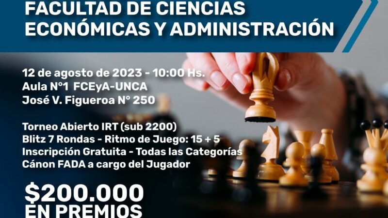 Disputarán un Torneo Abierto IRT «50 años de la facultad de ciencias economicas y adminstración»