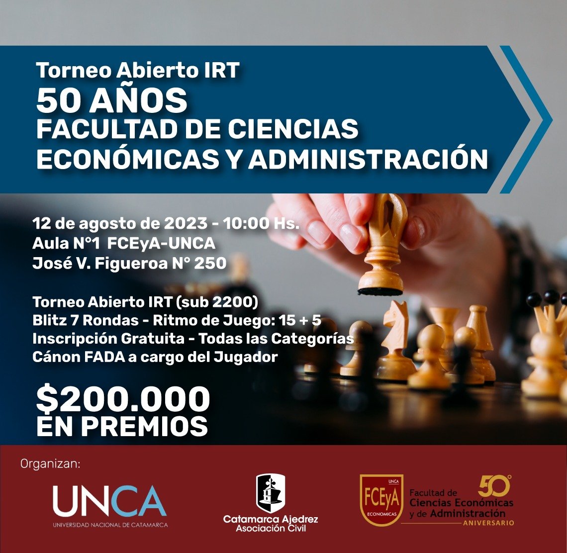Disputarán un Torneo Abierto IRT «50 años de la facultad de ciencias economicas y adminstración»