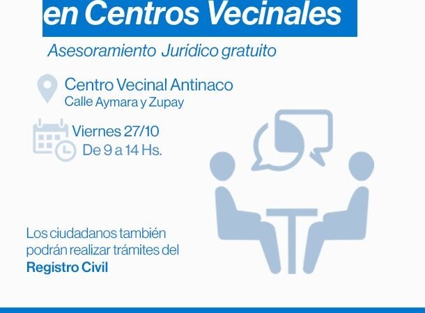 “La justicia en los barrios” en el Centro Vecinal Antinaco