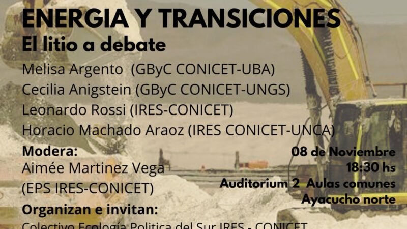 Conversatorio: Crisis climática, energía y transiciones: El litio a debate