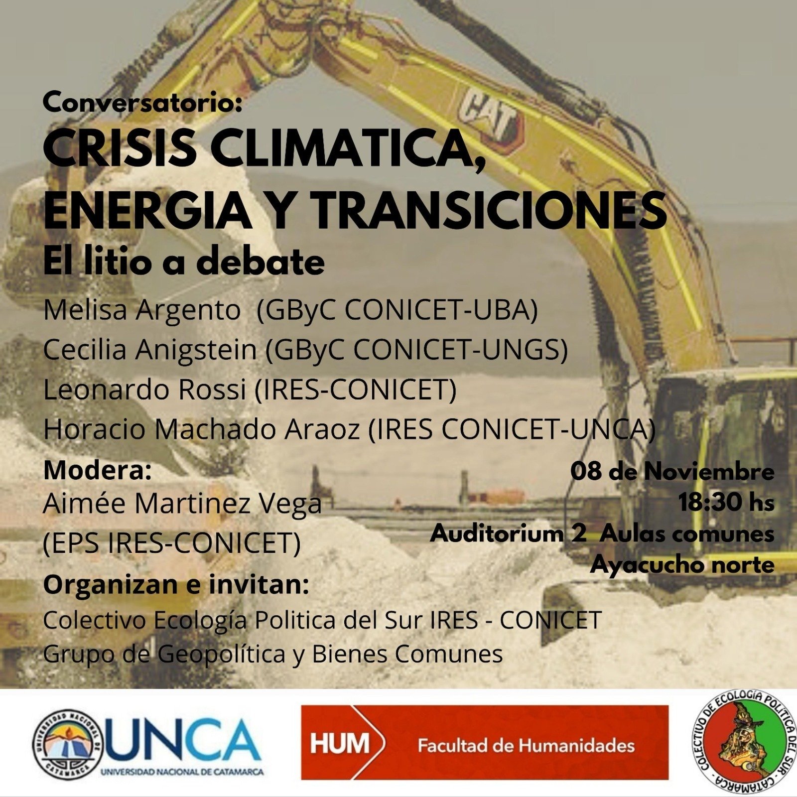 Conversatorio: Crisis climática, energía y transiciones: El litio a debate