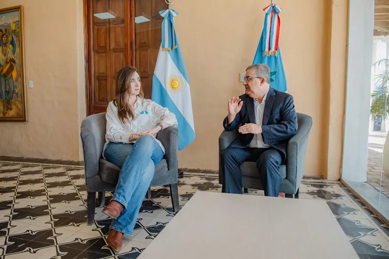 Jalil recibió a la vicepresidenta Victoria Villarruel